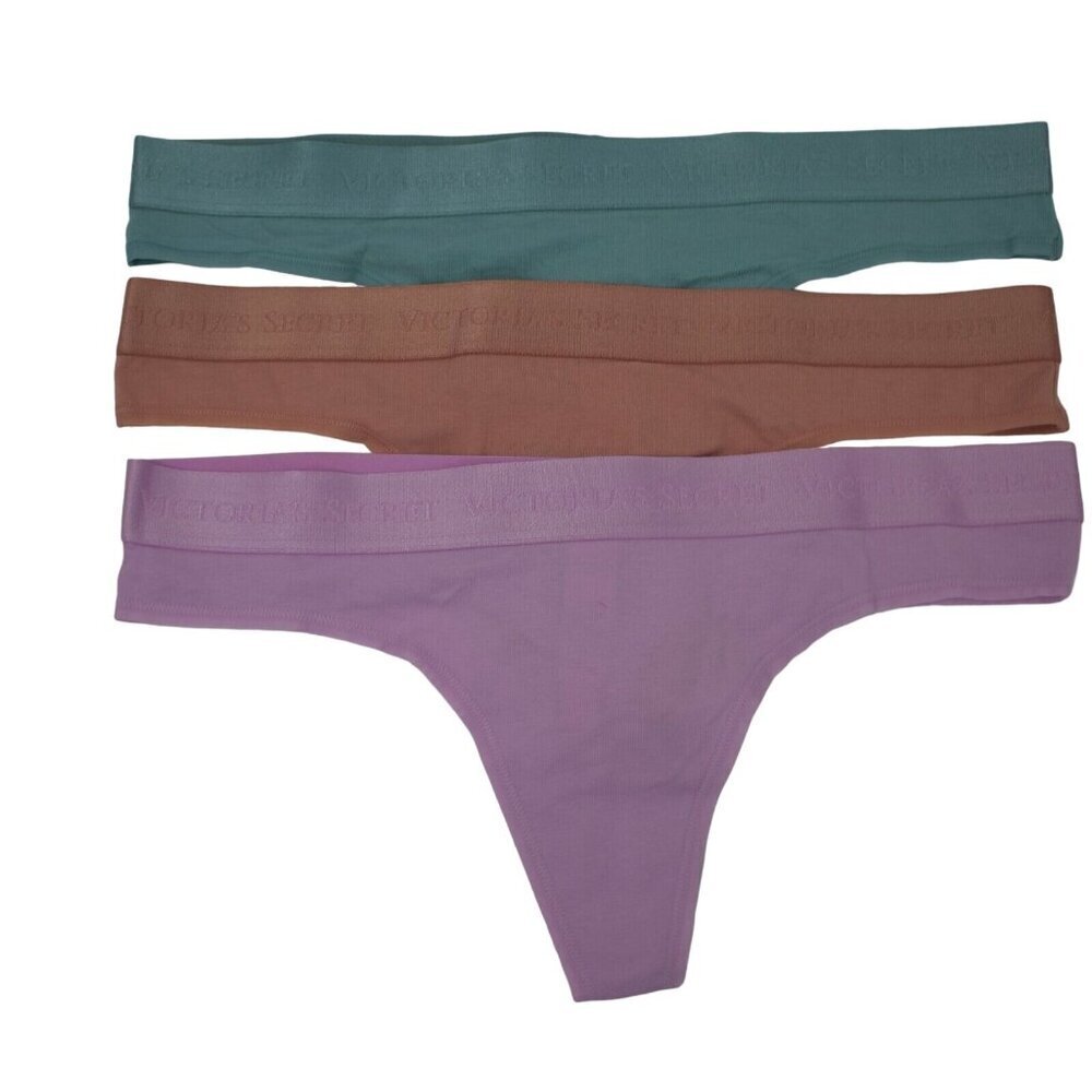 VICTORIA'S SECRET THONG PANTY LOT OF 3 MD NEW WITH TAG